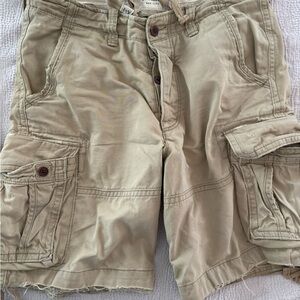 Abercrombie and Fitch Men's Khaki Cargo Shorts